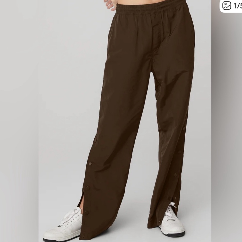ALO Brown Snap Track Pants - Size M